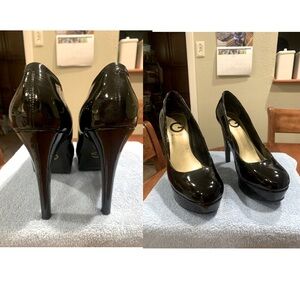 Platform patent Leather